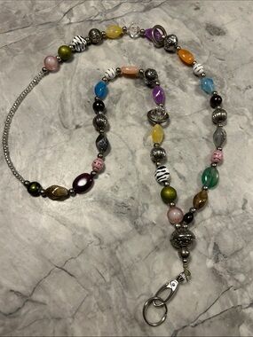 Multicolor Beaded Women’s Necklace Lanyard